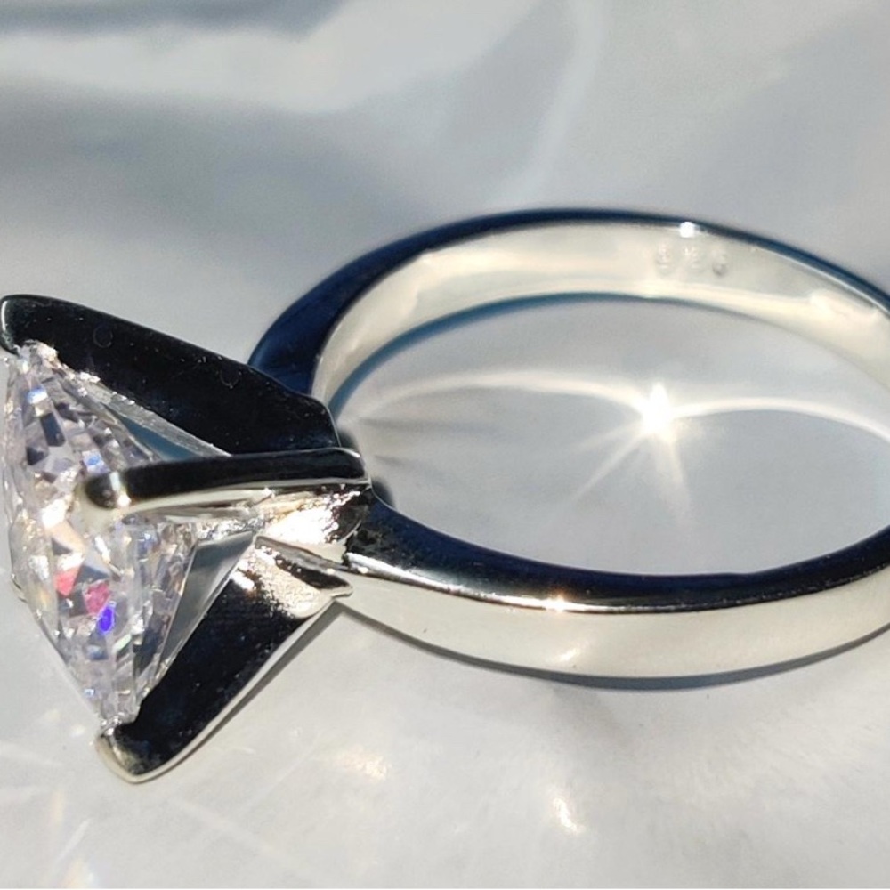 Certified 2.4 Ct Princess Cut Lab Grown Diamond Solitaire Ring 14k White Gold